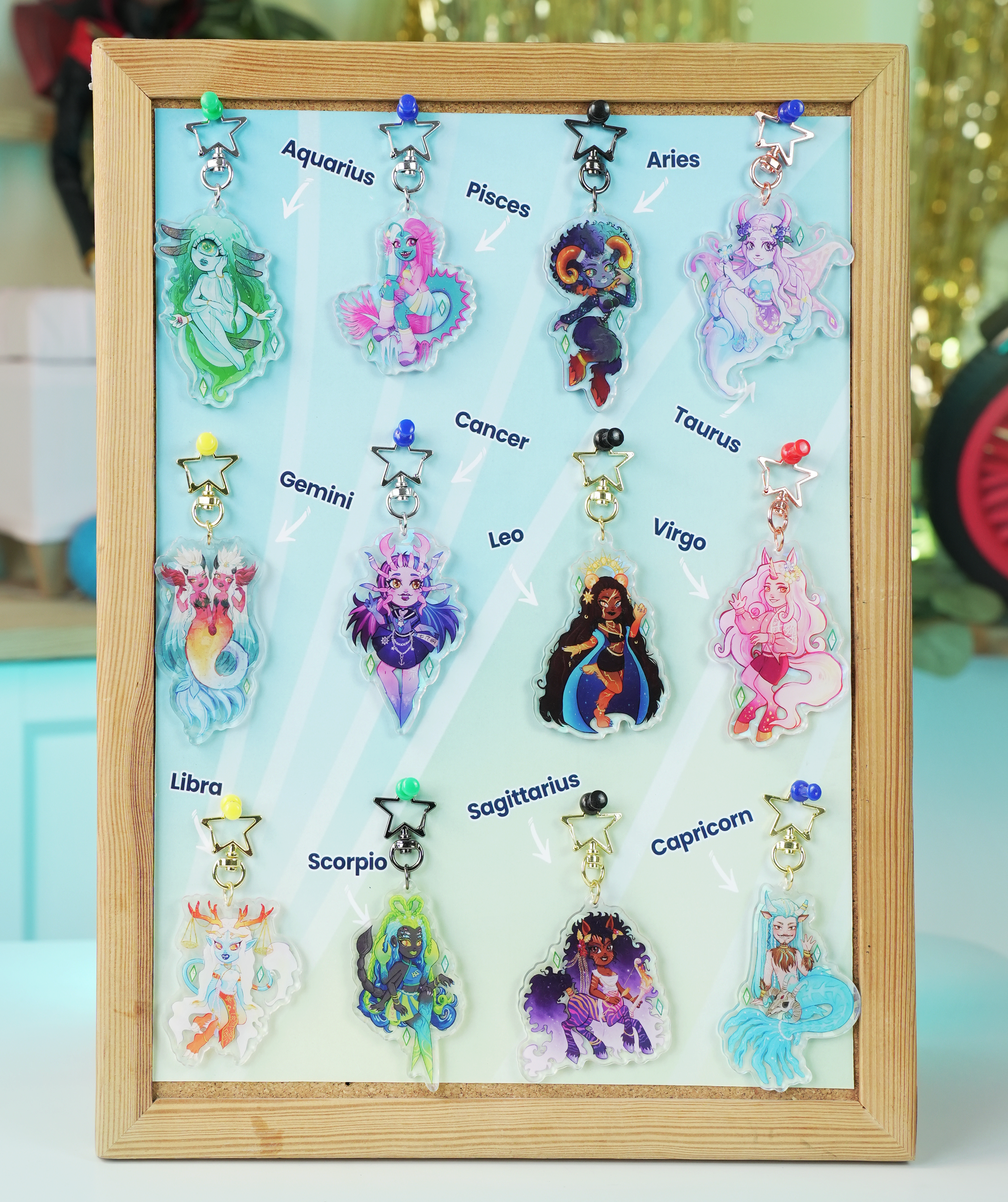 Zodiac Sign Keychain — Enchanterium